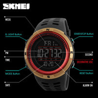1251 Multifunction Watches Alarm Clock Chrono 5Bar Waterproof Digital Watch Reloj Hombre Outdoor Men Sport Watch